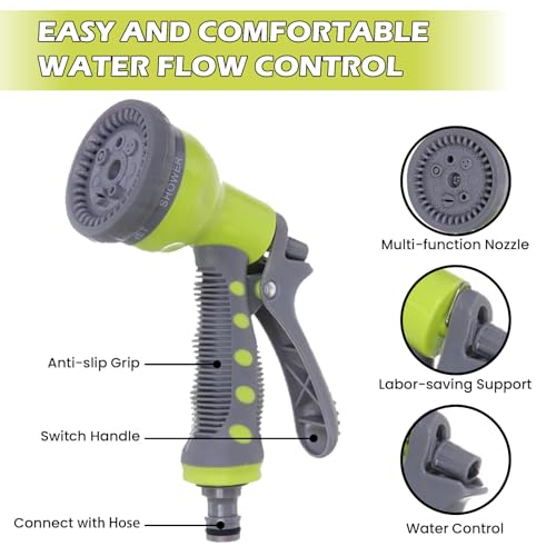 Neptune Simplify Farming Retractable Garden Hose Reel | Secure and Stable Hose Pipe 15 Meters | with 7-Patterns Spray Nozzle | Compact Design for Effortless Storage and Transport - Small - Image 4