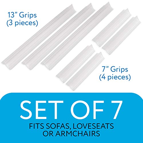 Impresa 7-Piece Sofa Slipcover Tucks - Slipcover Grips for Sofa, Couch and Chair Protectors for Pet Owners; Includes 3 Pieces 13" and 4 Pieces 7" Long Strips - Image 4