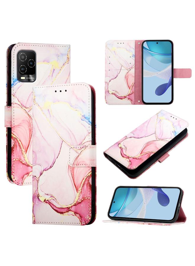 اس-توب جراب هاتف BLU View 5 Pro PT003 من الجلد القابل للطي بنمط رخامي - Image 1