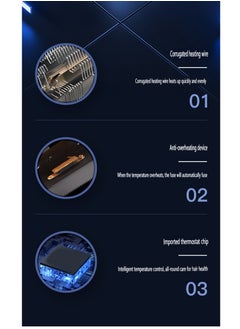 RedMapleTEK Hair Dryer For Home Haircutting, High-power Negative Ion, Student Dormitory, Blue Light, Silent  - Image 2