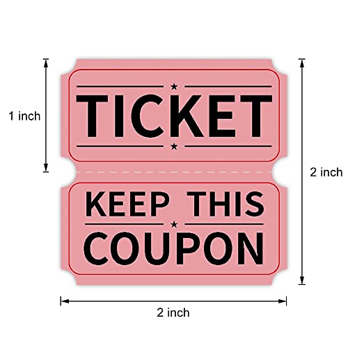 ESSENTIAL 8000 Assorted Double Raffle Tickets Rolls Set of 4 Assorted Colors Raffle Tickets Printable for Leisure, Movie Watching, Entertainment - Image 3
