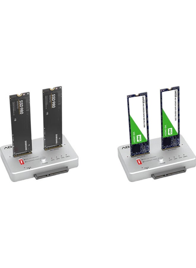 Aoko Nvme To Sata Ssd Cloner, M.2 Cross-Protocol Cloning Base, Data Copier, 2.5/3.5 Inch Mechanical Hard Drive Cloner, Nvme Cloning Device, Mm28Sl - Image 3