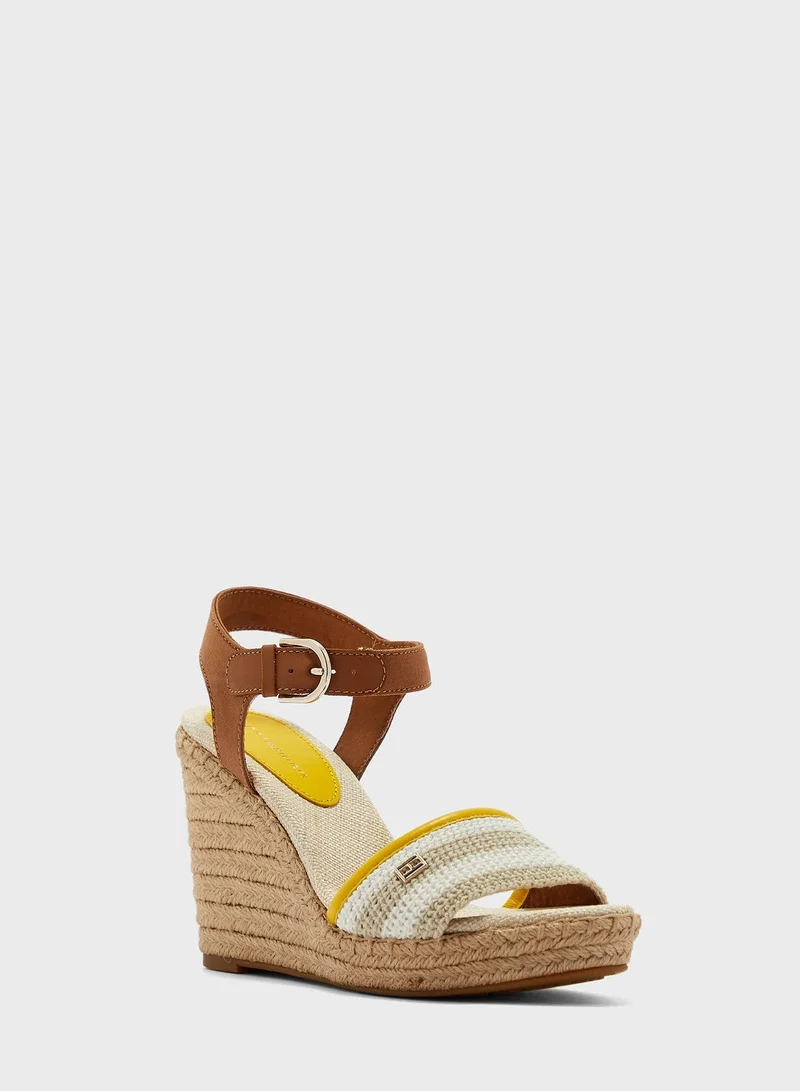 TOMMY HILFIGER Crochet High Wedge Sandals