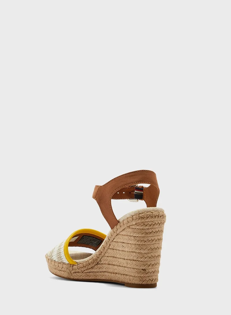 TOMMY HILFIGER Crochet High Wedge Sandals