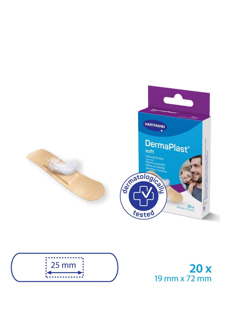 DERMAPLAST درمابلاست® سوفت 20 شريطًا لاصقًا/حزمة - Image 2