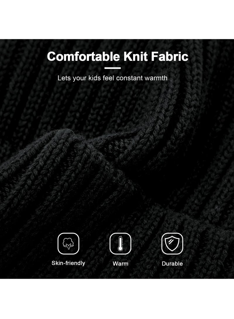 Barakah Adorable Warm Knit Beanie for Kids, Perfect Winter Hat for Boys and Girls, Cozy and Stylish - Image 5