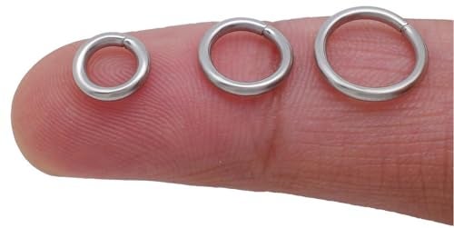 THREENEST 300PCS 8mm 10mm 12mm, 14 Gauge 1.5mm Thick Stainless Steel Jump Rings, Closed Unsoldered Split Round Metal Rings for Necklace Bracelet Earring Keychains Jewelry Making - Image 1