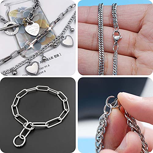 THREENEST 300PCS 8mm 10mm 12mm, 14 Gauge 1.5mm Thick Stainless Steel Jump Rings, Closed Unsoldered Split Round Metal Rings for Necklace Bracelet Earring Keychains Jewelry Making - Image 4