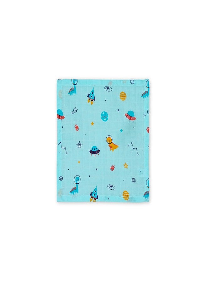 VAYA LY'L-Sun Baby Burp Cloth & Wash Cloth, Newborn Baby Essentials, Ultra-Soft & Quick Absorbent, 100% Cotton, Gentle on Baby’s Skin, Multipurpose Baby Towel for Newborn Babies, Color - Dino Space - Image 2