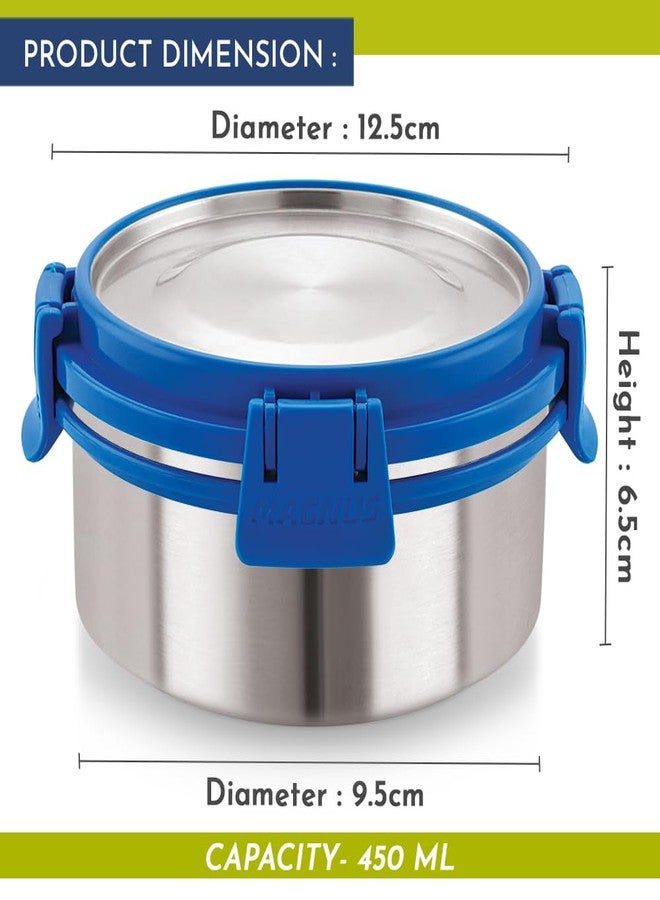 Magnus Stainless Steel Airtight Leakproof Storage Deluxe Container 450ML with Klip Lock - Ideal Kitchen Accessories Items, Perfect Lunch Box, Lunch Boxes for Office Men - Image 3