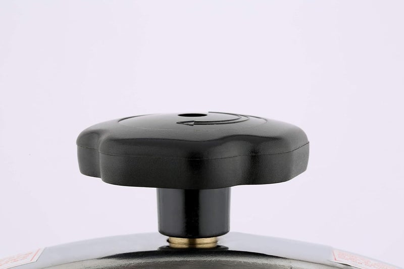 السيف 15لترات قدر ضغط ألومنيوم عريض، حجم كبير 15 لتر، توزيع حرارة متساوٍ، خامة عالية الجودة، قفل محكم، صمام أمان، مقبض علوي وجانبي، مطابق لمعايير الجودة العالمية - فضي فضي - Image 4