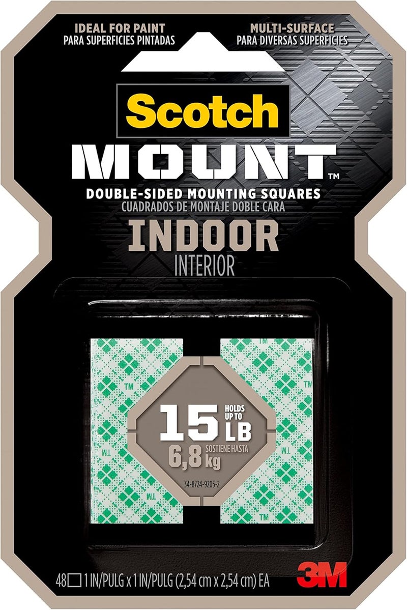 Scotch  Scotch-Mount Indoor Double-Sided Mounting Tape - 48 Units, Holds Up to 15 lbs - Image 1