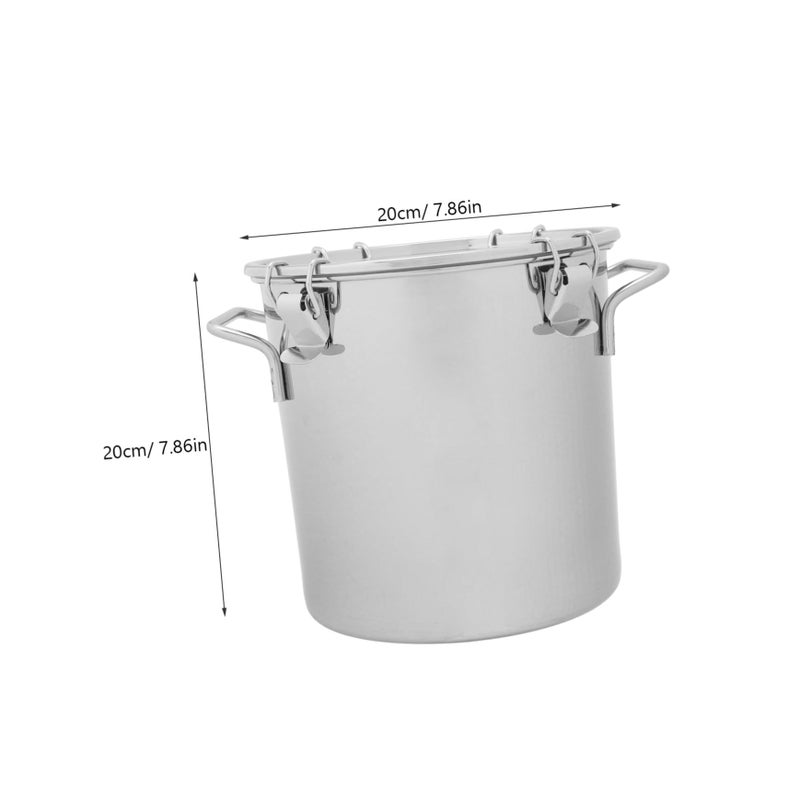 Multi Functional Food Storage Bucket Portable Water Canister For Grease Cereal And Milk Capacity With Smooth Edges For Home Kitchen - Image 3