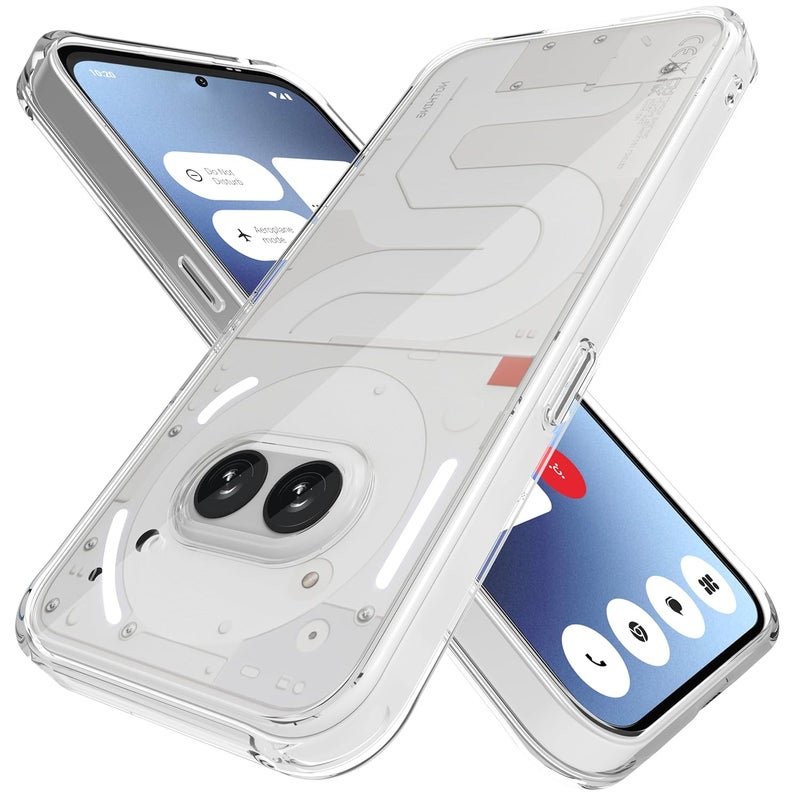 Sounce Nothing Phone 2a Back Cover Case Camera Protection Bump Hard Case Back Cover Compatible with Nothing Phone 2a Plus 5G (TPU + Poly Carbonate, Crystal Clear) - Transparent - Image 1