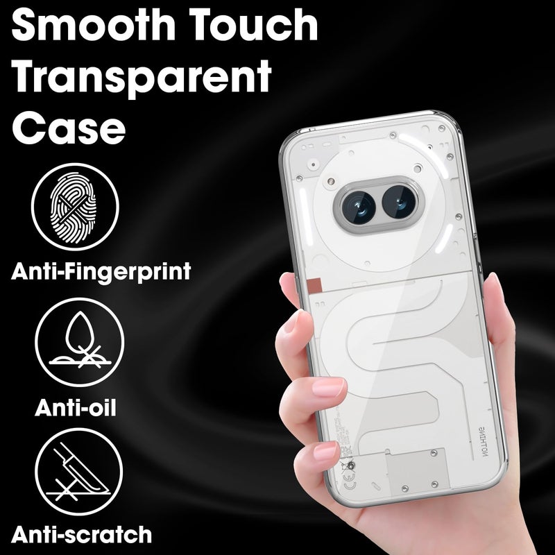 Sounce Nothing Phone 2a Back Cover Case Camera Protection Bump Hard Case Back Cover Compatible with Nothing Phone 2a Plus 5G (TPU + Poly Carbonate, Crystal Clear) - Transparent - Image 5