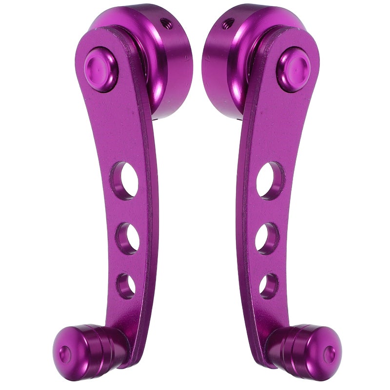 1 Set Car Window Shake Handle Winders Crank Rocker Aluminum Universal Doors Crank Handles Left Right Set Car Door Accessories (Purple) - Image 1