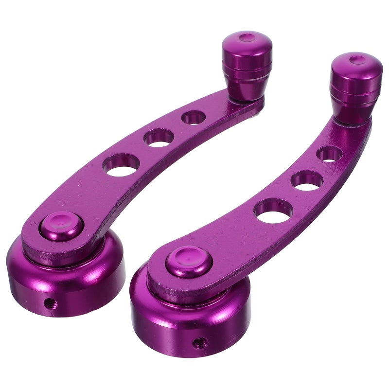 1 Set Car Window Shake Handle Winders Crank Rocker Aluminum Universal Doors Crank Handles Left Right Set Car Door Accessories (Purple) - Image 5