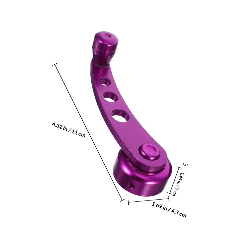 1 Set Car Window Shake Handle Winders Crank Rocker Aluminum Universal Doors Crank Handles Left Right Set Car Door Accessories (Purple) - Image 2