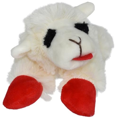 Multipet Lamb Chop Dog Plush Toy - Squeaky Toy for All Dogs - Extra Soft Plush - Stuffed Animal Dog Toy for Cuddling & Playing - Cute Pet Toy (6", Cream) - Image 4
