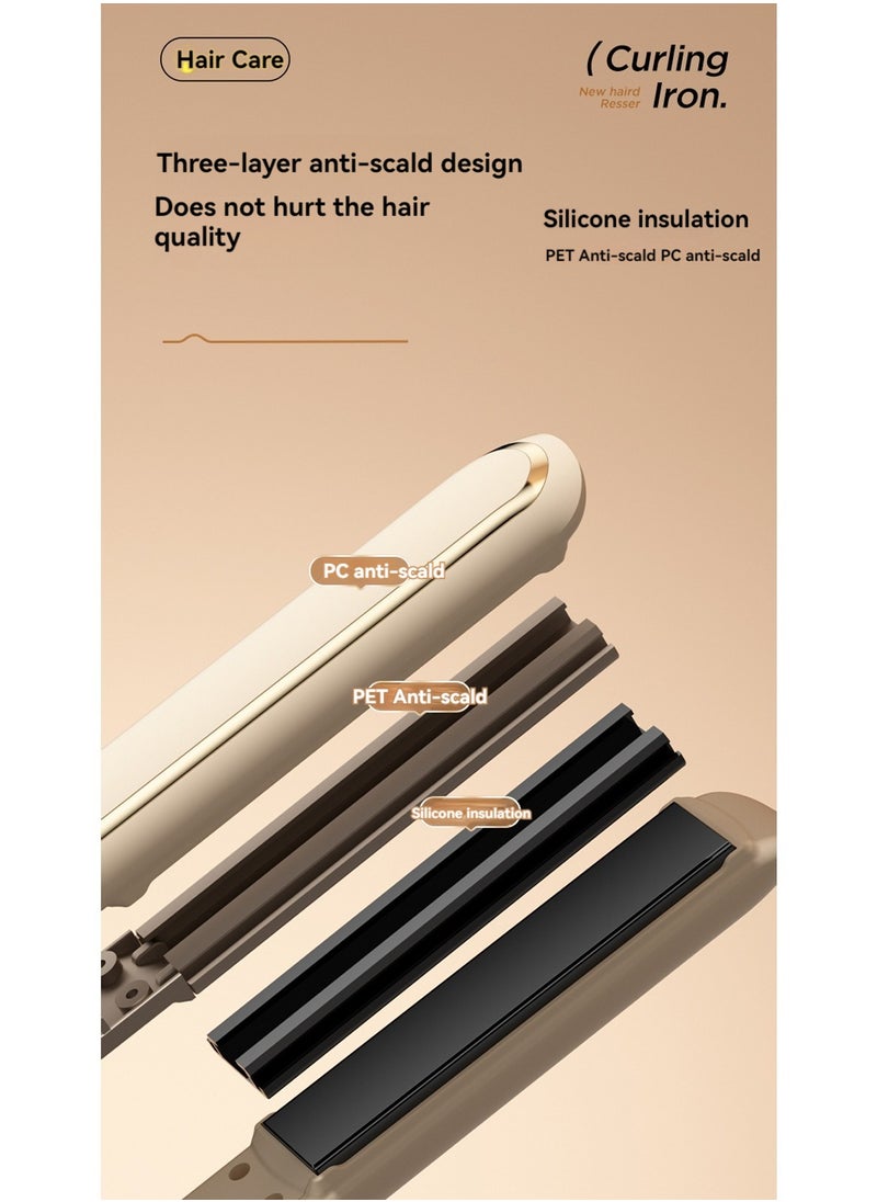 KADRAMA Hair Straightener or 30mm Curling Iron  2 in 1 , Anion Hair Care, 5-Gear Temperature 140°-230°, Fast Heat-up, Long-lasting Modeling for Hair Styling(Orange)  - Image 5
