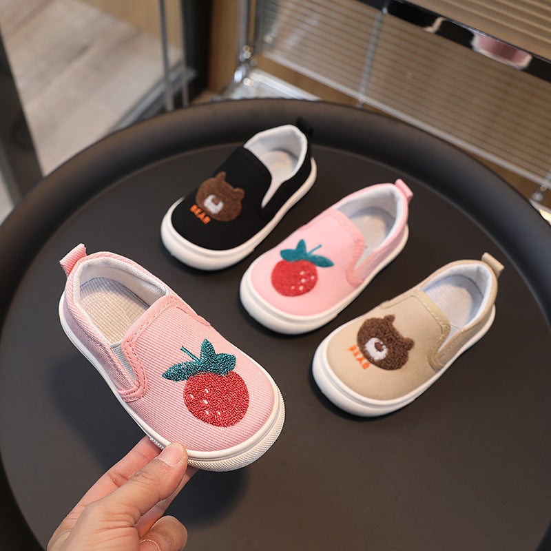 2025 Children'S Canvas Shoes New Children'S Cloth Shoes Korean Style Boys And Girls Kindergarten Indoor Single Shoes - Image 2