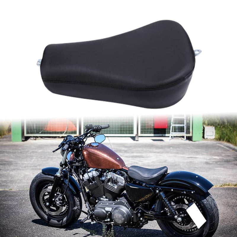 DREAMIZER Motorcycle Saddle Driver Seat Front Solo Cushion Compatible with Sportster 48 72 Iron 883 XL883 Forty Eight XL1200 Seventy Two 1200 Black