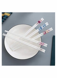 KASTWAVE 5 Pairs Porcelain Chopsticks - Reusable Chopsticks Dishwasher Safe, 9 1/2 Inches (Peacock blue)  - Image 3