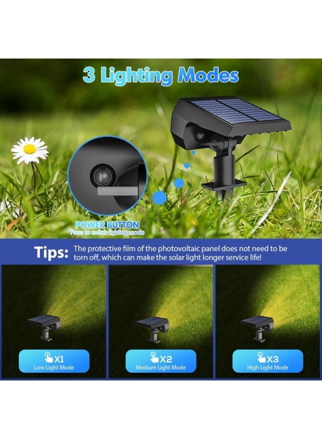 KISSUN Solar Lights Outdoor Waterproof IP68, 56 LED 3 Lighting Modes Solar Powered Garden Yard Spot Solar Lights for Christmas Outside Landscape- 4 Pack (Warm White) - Image 4