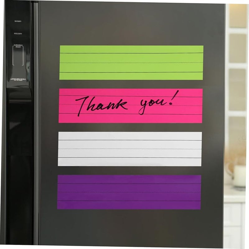 Jojofuny 4pcs Large Magnetic Dry Erase Strips Reusable Whiteboard Fridge Organization Stickers - Image 5