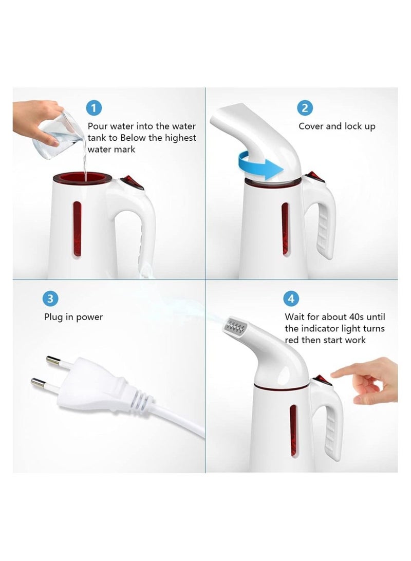 Clothes Steamer, 700W Steam Iron Handheld Portable Garment Steamer with 120ml Tank for Home and Travel, Vertical Clothing Steamer - Image 2
