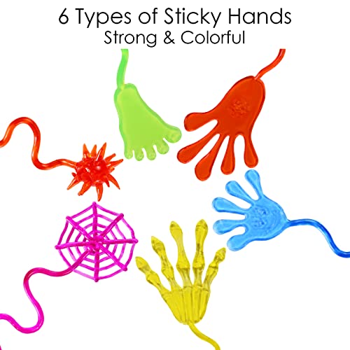 Beestech 48 Pack Sticky Hands Party Favors 6 Types Goodie Bag Stuffers Teacher Treasure Box Prizes Classroom Rewards Piata Fillers Bulk Party Favors Gift for Boys Girls Random Color - Image 5