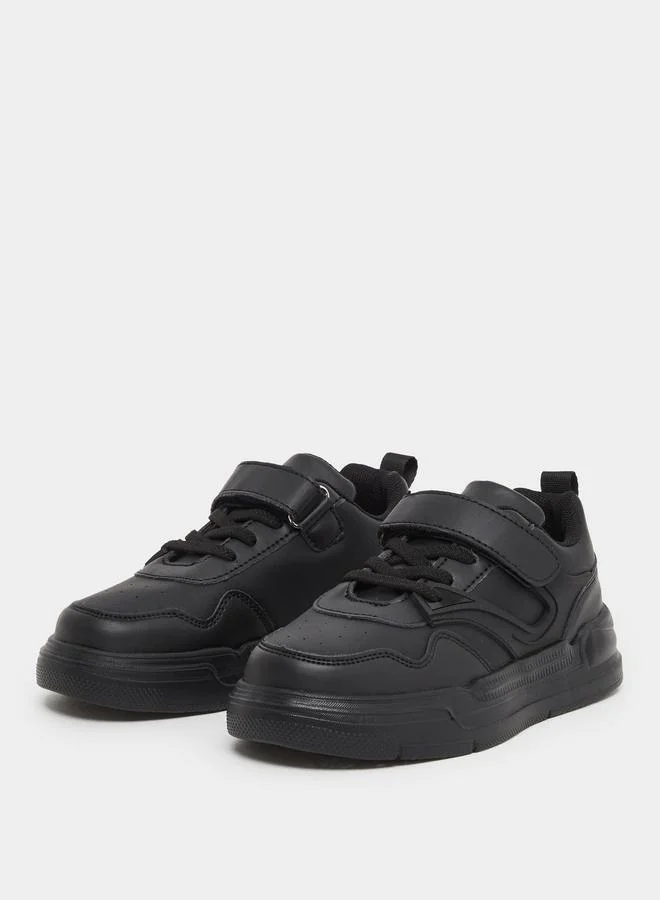 ستايلي Styli Panelled Sneakers with Hook and Loop Closure