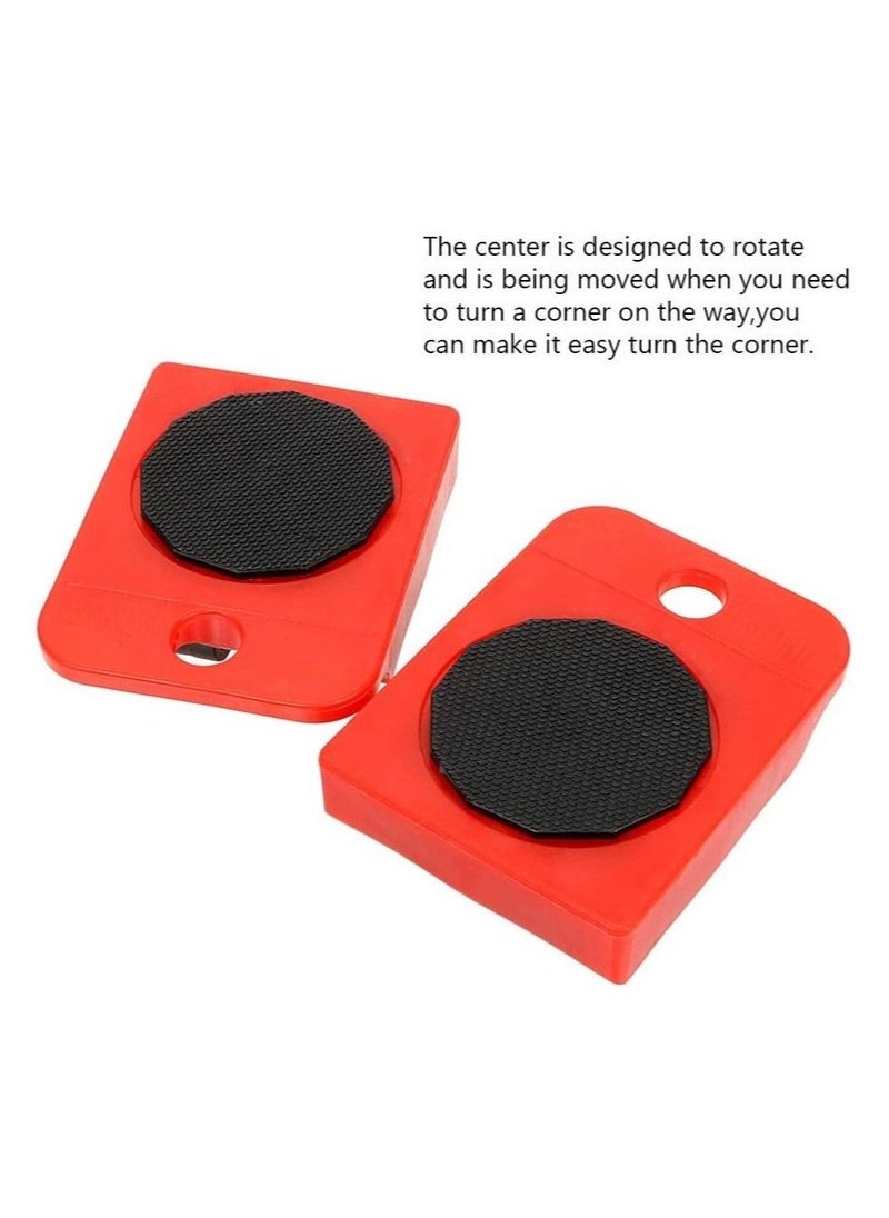 5 Pcs Set Furniture Lifter,Upgrade Mover Tool Set,Heavy Furniture Appliance Moving & Lifting System With 1 Lifting Rod And 4 Packs 360 Degree Rotatable Furniture Slides Kit - Image 4