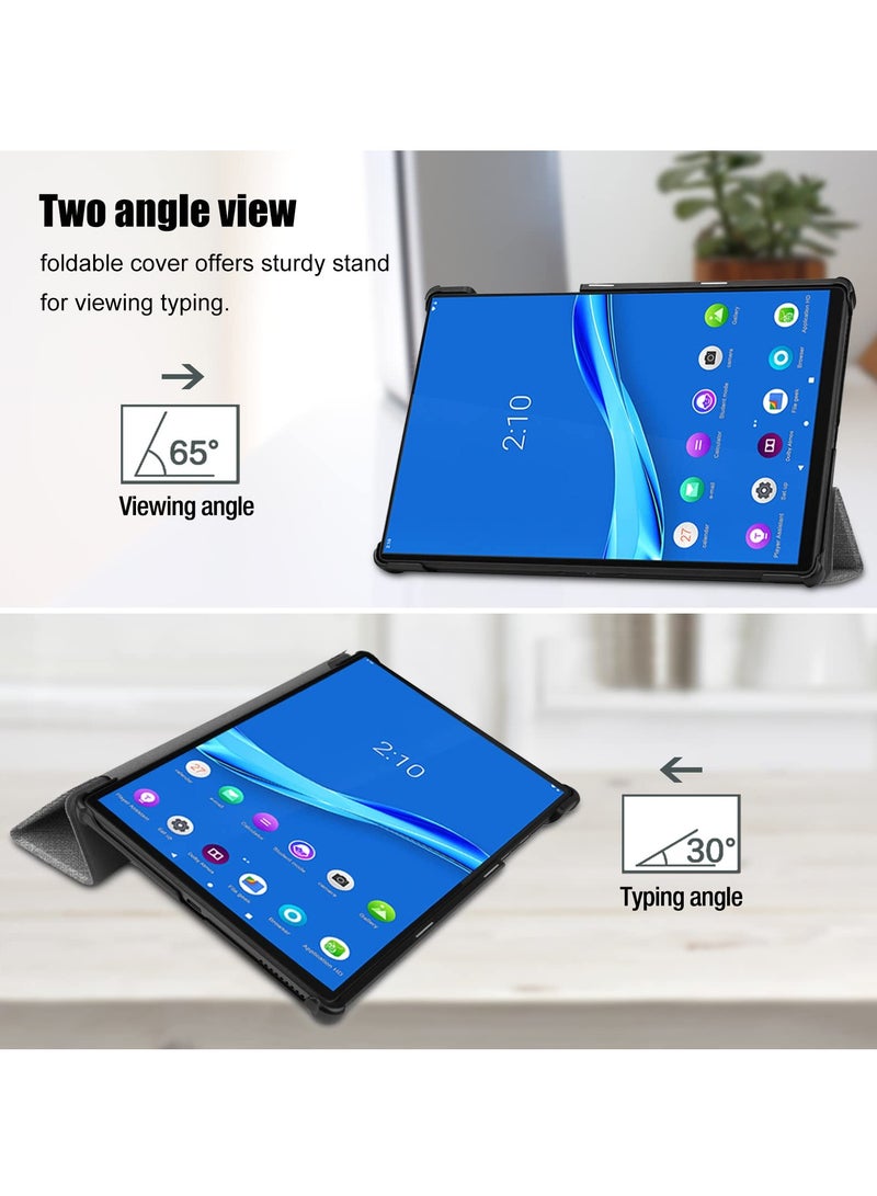 Procases Lenovo Tab K10 Case 10.3 Inch Slim Smart Cover Stand Hard Shell Cover Light Grey - Image 3