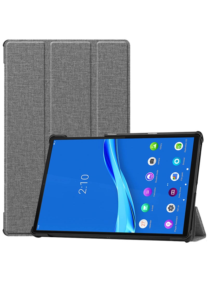 Procases Lenovo Tab K10 Case 10.3 Inch Slim Smart Cover Stand Hard Shell Cover Light Grey - Image 1