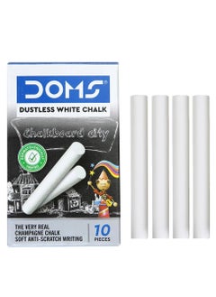 DOMS 100-Piece Dustless Chalk White  - Image 2