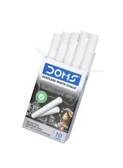 DOMS 100-Piece Dustless Chalk White  - Image 4