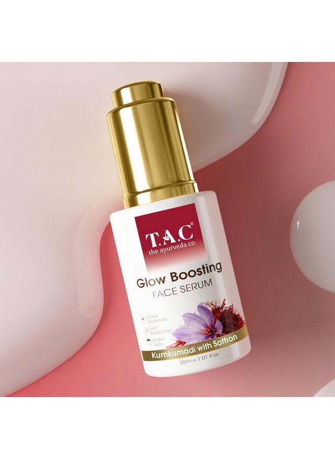 TAC - The Ayurveda Co. - Kumkumadi Gold Glow Face Serum For Glowing Skin With Saffron & 24K Gold|Brightening Essence For Radiant & Youthful Skin|Created By Experts With Ayurvedic Actives-30Ml - Image 1