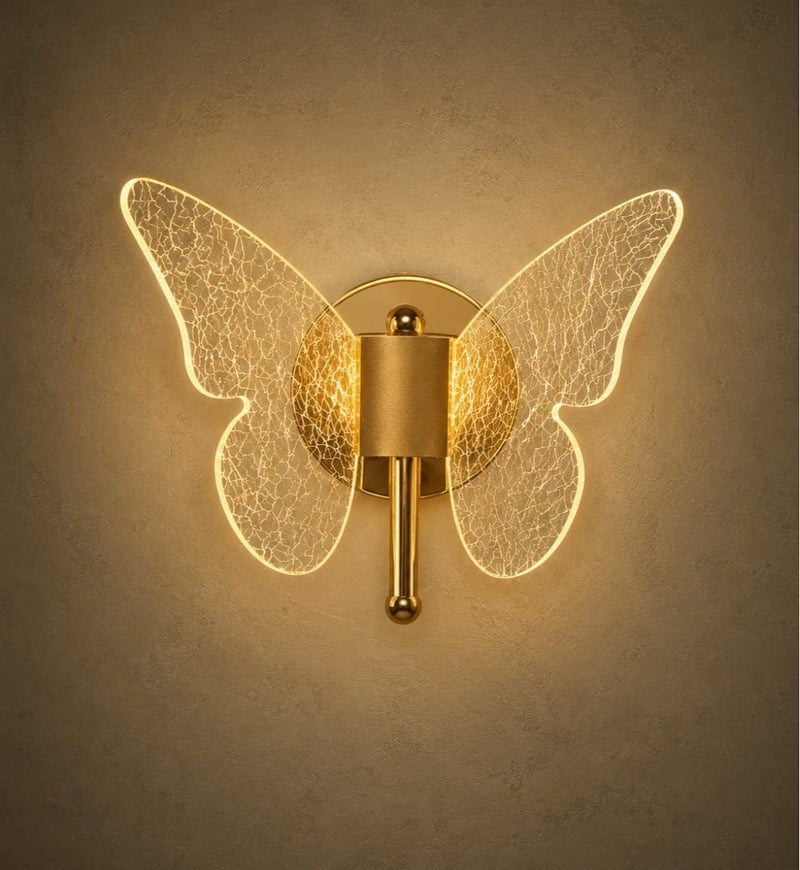 Butterfly Design LED Wall Sconce, Elegant Decorative Wall Light - Image 1