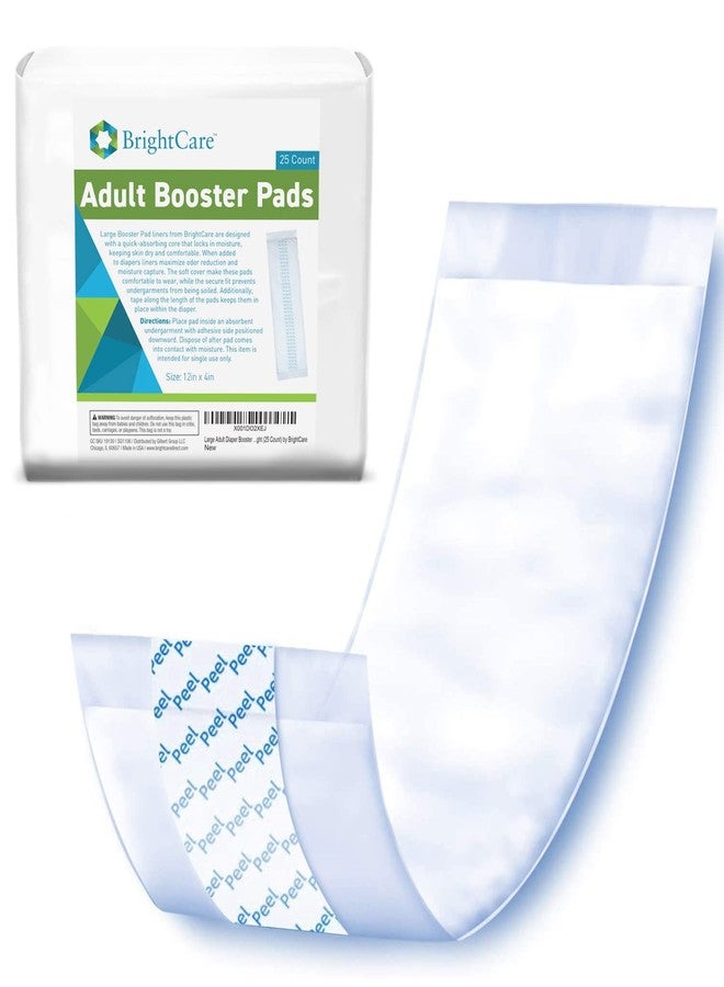 BrightCare Extra Absorbent Large Adult Diaper Booster Pad Liner Inserts Doubler Locks In Moisture Throughout The Day or Night with +18 oz Absorbency (25 Count) - Image 3