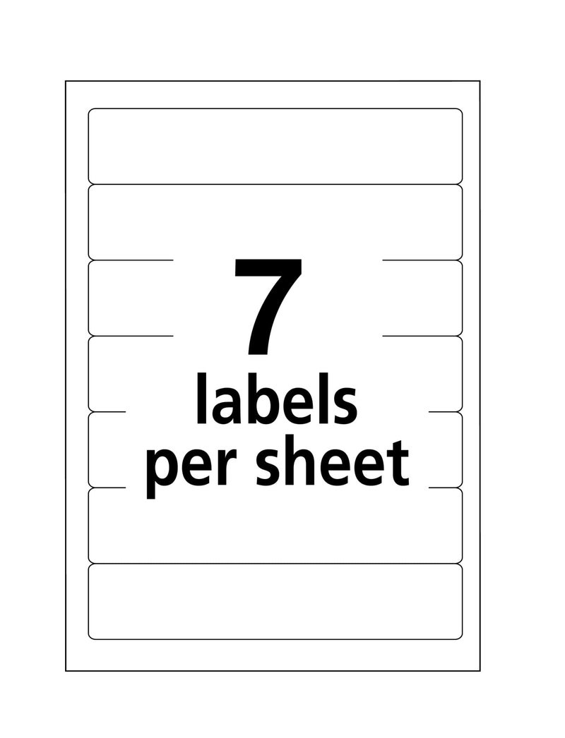 Avery File Folder Labels on 4" x 6" Sheets, Easy Peel, Assorted, Print & Handwrite, 2/3" x 3-7/16", 252 Labels (5215) - Image 5