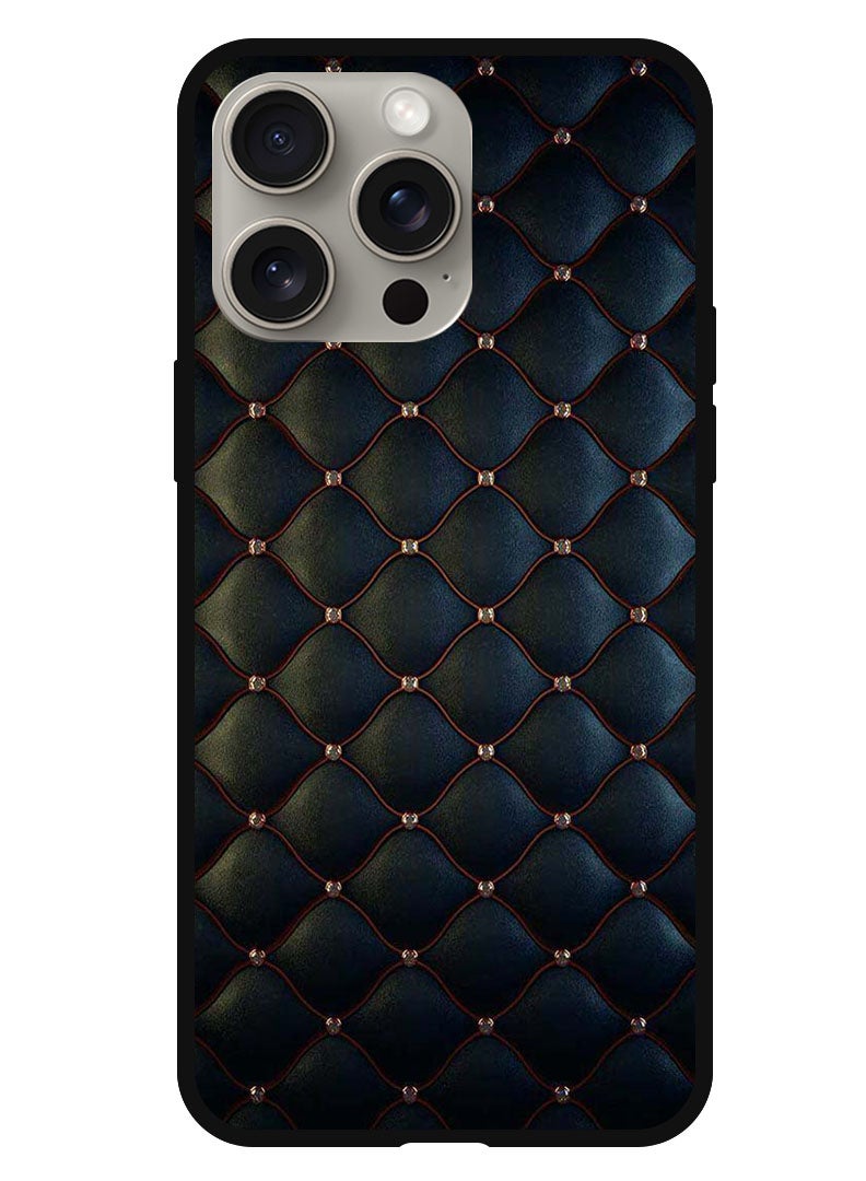 Theodor Protective Case Anti Scratch Shock Proof Bumper Cover For iPhone 15 Pro Stappers On Black Cloth Pattern - Image 1