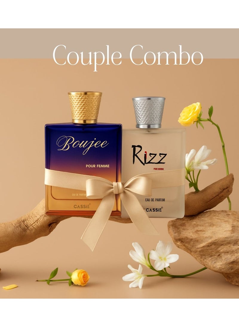كاسي مجموعة العطور - Rizz Pour Homme & Boujee Pour Femme Eau de Parfum (75 مل لكل منهما) من عطور CASSiE - Image 2
