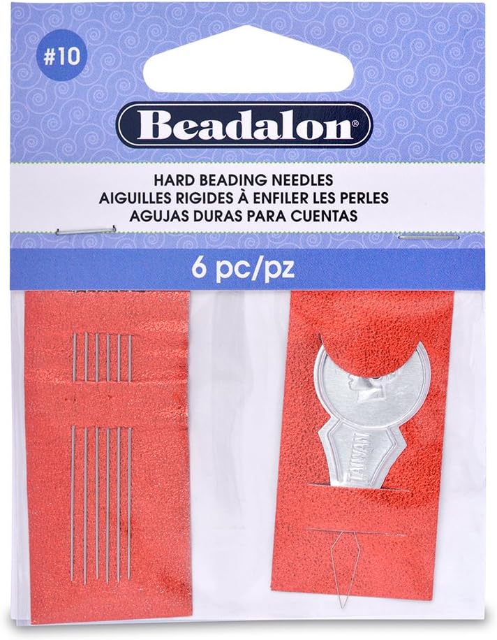 Beadalon Hard Needles 10 6 Pieces  1 Threader