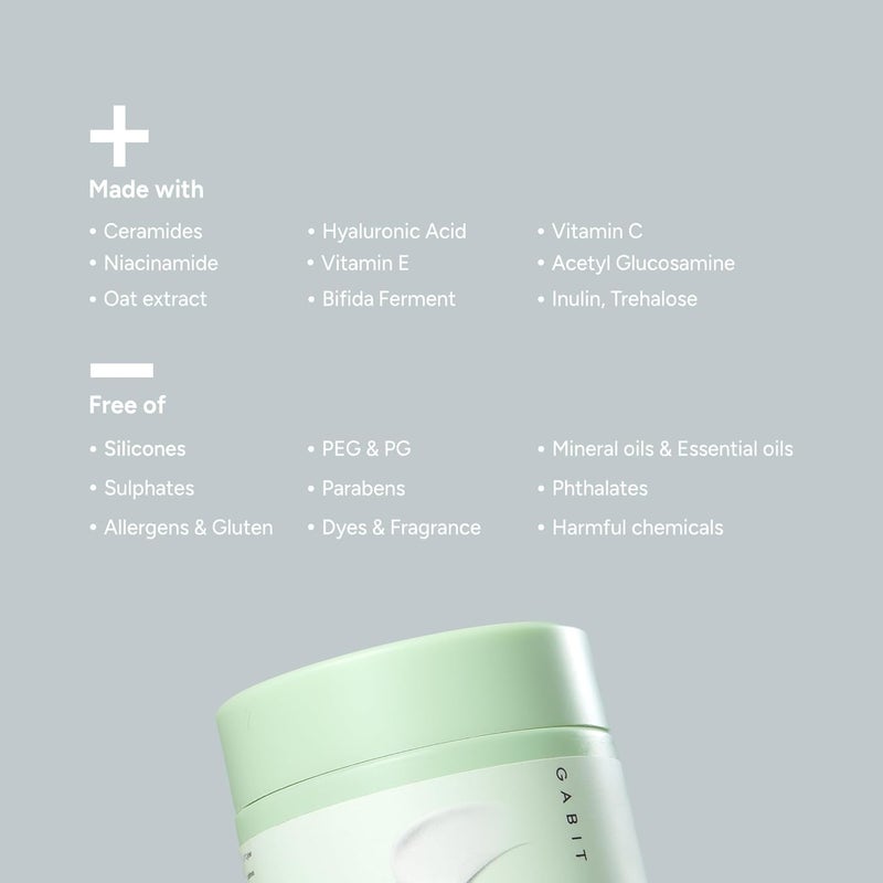 Gabit Ceramide  Hyaluronic Face Moisturiser  Lightweight Moisturizer to Hydrate  Brighten Skin  With Vitamin C Niacinamide Oats  For Women and Men  Oil Free for All Skin Types  50ml - Image 3