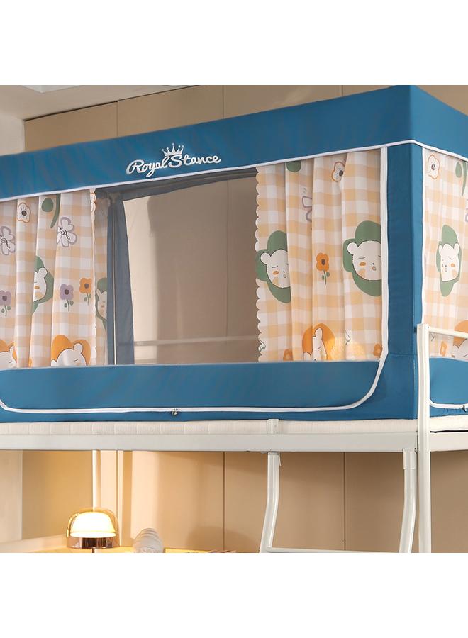 Bluejw Student Mosquito Net Upper And Lower Bunk Shade Dormitory 0.9 Meters Bedroom Shade Bed Curtain Integrated Bed Curtain Three Door - Image 1