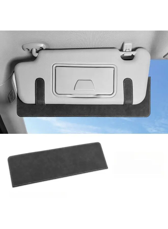 Snow Gray Car Sun Visor Extension Panel Durable Sun Protection with Secure Clip - Image 3