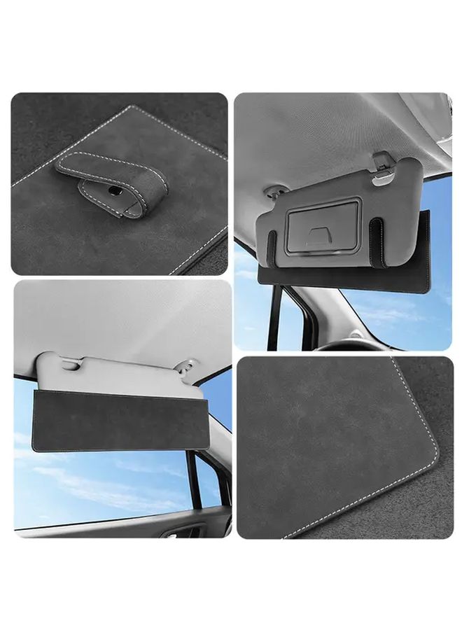Snow Gray Car Sun Visor Extension Panel Durable Sun Protection with Secure Clip - Image 4