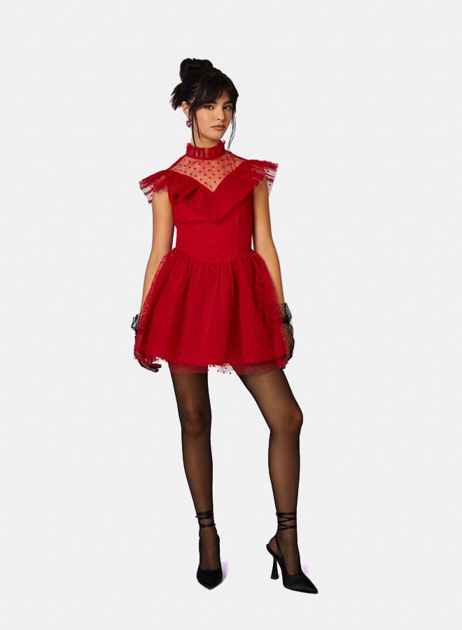 FOREVER 21 Beetlejuice Mesh Mini Dress - Image 3