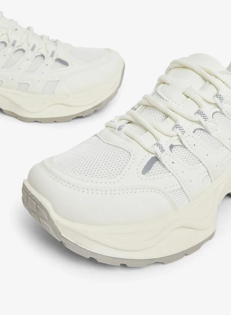 Styli Active  Textured Lace Up Sneakers for Women | Best Price UAE